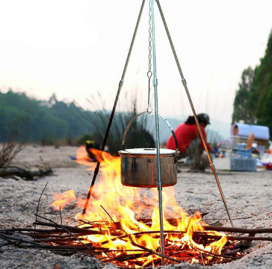 Camping outdoor campfire tripod